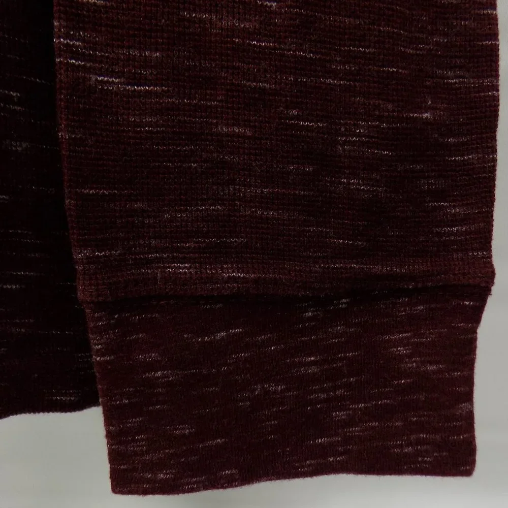 Marc Anthony Burgundy Heathered Long Sleeve Henley Size XXL Slim Fit - Picture 3 of 6